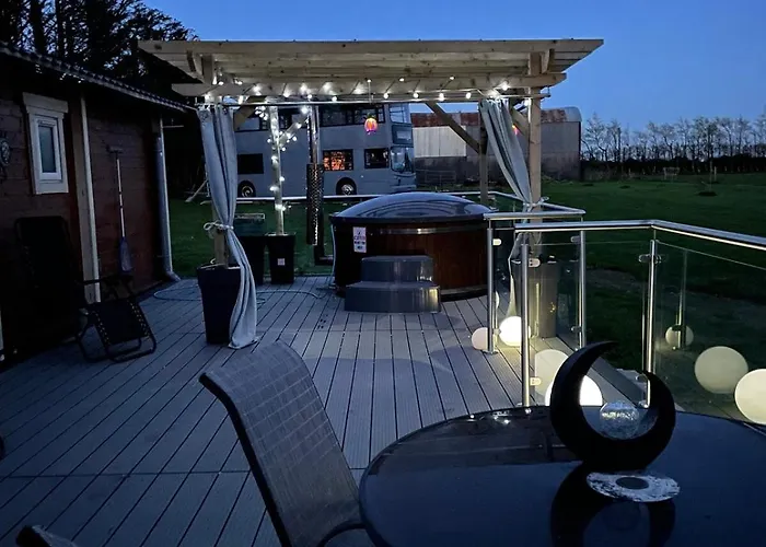 Holiday home Log With Hot Tub Large Patio Near *